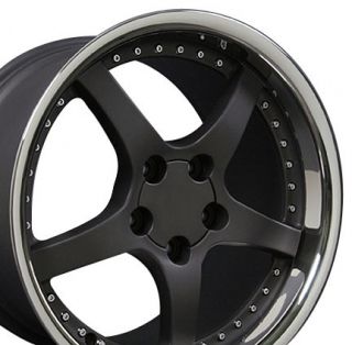  10 5 Black Corvette C5 Style Deep Dish Wheels Rims Fit Camaro