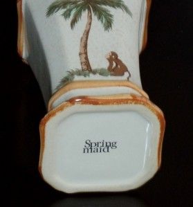  Palm Tree Ceramic Soap Lotion Dispenser Spring Maid XLNT Bath