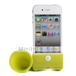 USD $ 4.69   Cute iPhone 4 Horn Stand Speaker(Green),