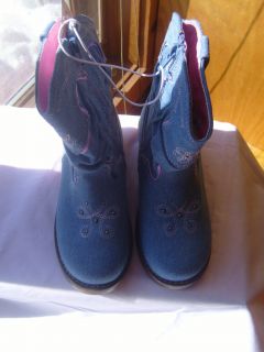 Girls Circo Deloria Indigo Denim Cowboy Boots New 8