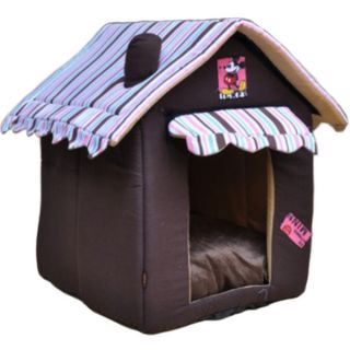 Pet Dog Cat Indoor House Warm Home Portable Folded Doghouse Bed