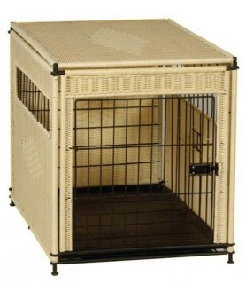Mr Herzhers Wicker Indoor Dog House Small Natural