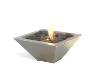 Anywhere Fireplace Empire Indoor Outdoor Fireplace w Black Rocks