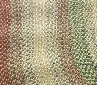 Indoor Outdoor New Braided Area Rug 8x10 Oval Red Green