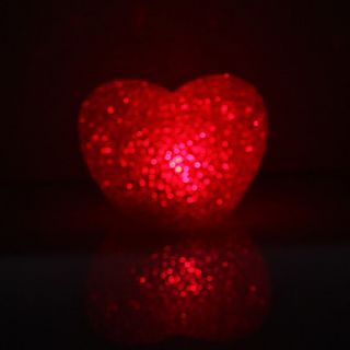 USD $ 3.29   Sweet Heart Shaped Red Light Crystal LED Night Lamp