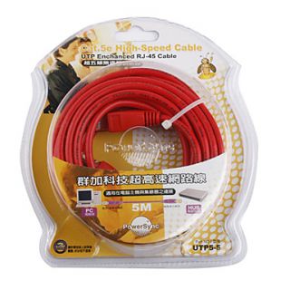 USD $ 7.69   RJ 45 4 Pair Stranded Network Cable Red 5m,