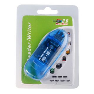 EUR € 1.46   azul USB 2.0 SD / MMC lector de tarjetas de memoria