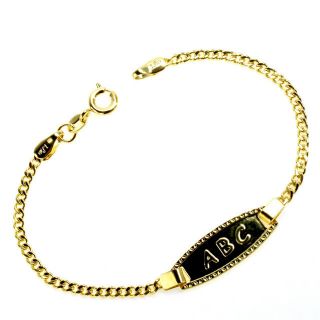 Gold Filled 18k Tag Infants Kids Baby Bracelet Chain Birth Gift New