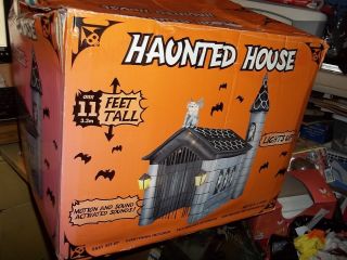 Inflatable Haunted House Over 11 Feet Tall Motion and Sound Activated