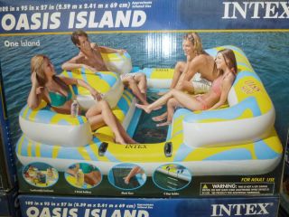 Intex Oasis Island Pacific Inflatable Tube Pool Paradise Float Raft