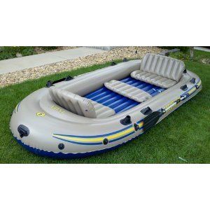 Intex Excursion 5 Boat Set Five Person Inflatable River Lake Fishing