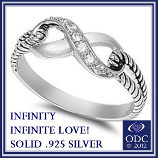 NEW ARRIVAL! INFINITY LOVE INFINITY KNOT SOLID STERLING SILVER RING