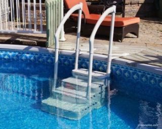 Innovaplas Biltmor in Pool Above Ground Pool Step w 2 Handrail Deck