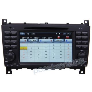 Car GPS Navigation Radio Touch Screen TV DVD Player for 04 07 Benz C