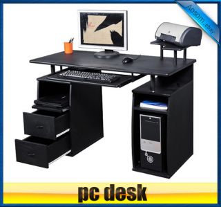 Homcom Modern Multipurpose Computer Desk for Home Office Dorm Black