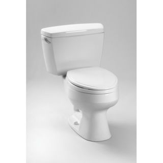  Carusoe 1.6 GPF Two Piece Toilet with Insulated Tank and Bolt Down Lid