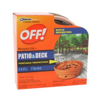 Off Mosquito Insect Repellent 4 Coils Pot Total Patio Deck Backyard