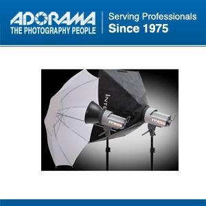 Interfit Photographic Ex300 Two Head, Softbox Umbrella Kit, with 2 300