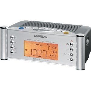 Sangean Digital Atomic Clock Radio w Dual LED COLOR Alarm Station