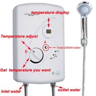 Freely Adjust Water Temp Instant Shower Electric Hot Water Heater