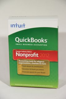 New Intuit QuickBooks Premier Nonprofit 2012 Full Retail SEALED