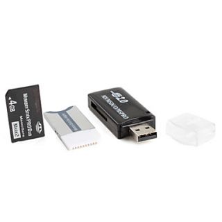 USD $ 9.59   4GB Memory Stick Pro Duo Memory Card with Adapter and USB