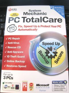 iolo technologies System Mechanic PC Totalcare (3 PCs   1 Year)   FREE