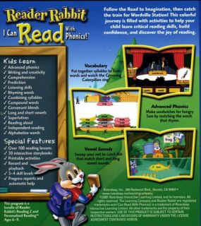  Rabbit I Can Read! With Phonics PC CD learn words vowels rhyming game