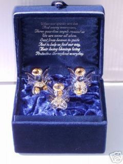 Angel Music Box Glass Crystal Inspirational Unique Gift Set