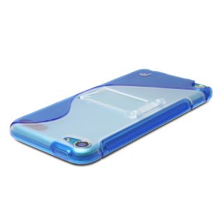  Hybrid PC + TPU Case w/ Kickstand for Apple iPod Touch 5th Gen (Blue