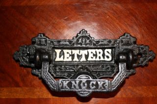 Traditional Irish Black Door Letterbox Knocker Ireland