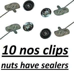 NOS 1/2   3/4 Trim Molding Clips & nuts with water sealer seals (10