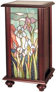  Cherry Dale Tiffany 1 Light Iris Wood Hand Rolled Art Glass DY 426