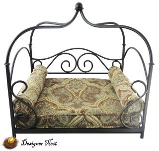 Wrought Iron Pet Bed Sofa Vintage French Country Small Dog Cat