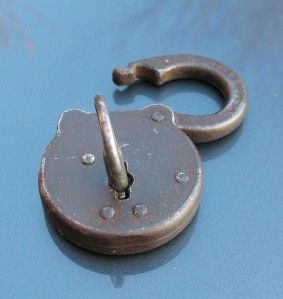 Old Antique Lock Corbin Ironclad Six Levers Padlock w Key PatD 5 26