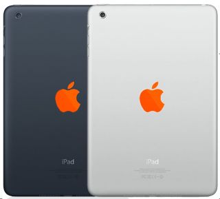Apple iPad Mini Logo Skin Orange Decal Sticker Partial Skin Tablet