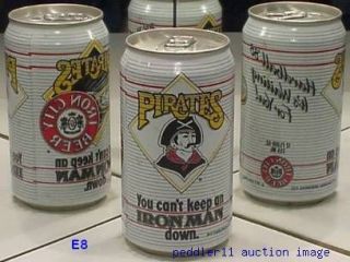 IRON CITY BEER R B CAN PIRATES YOU CANT KEEP AN IRON MAN DOWN HARDBALL