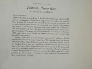 Vintage Pastoral Puerto Rico Irwin D Hoffman Print 4331