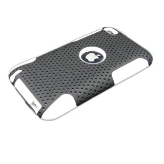 Apple iPod Touch 4 4th Generation Double Layers Mesh Case Black White