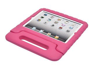 Children Kids Thick Foam iPad Case Stand with Handle Pink + Screen