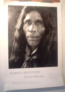 Ishi Pomo Native American Indian original 1968 personality poster