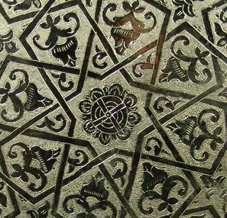Old Moroccan Islamic Hand Hammered Brass Table Top Tray