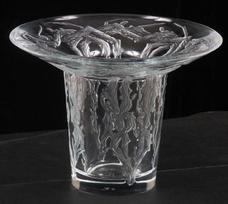 1980 Authentic Lalique Vase Ronces GM Collection