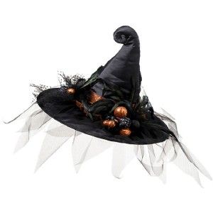 New RAZ Black Bling Witch Hat Table Piece Centerpiece