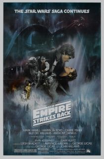 Empire Strikes Back   ORIG MOVIE POSTER GONE W THE WIND STYLE A U.S