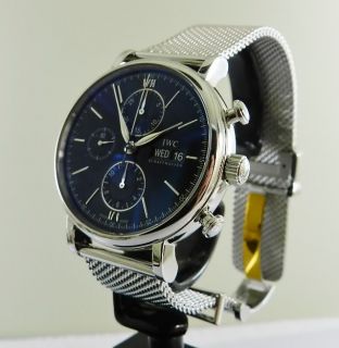  Automatic Chronograph Stainless Steel Depolyment Mesh Bracelet