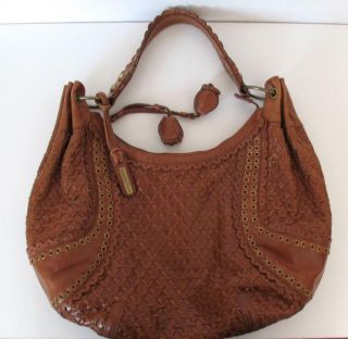 Gorgeous Isabella Fiore Brown Woven Leather Purse Bag