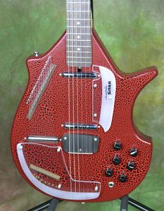 1997 Jerry Jones Master Electric Sitar Guitar Danelectro Coral OHSC