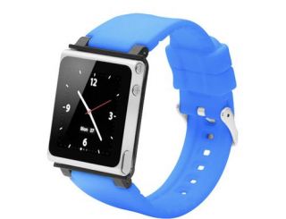 iWatchz Q Collection Wrist Strap Watch Band for iPod Nano 6th Blue New