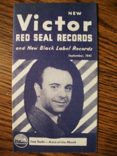 Seal Records Catalog Jose Iturbi September 1941 Form 1K 4314